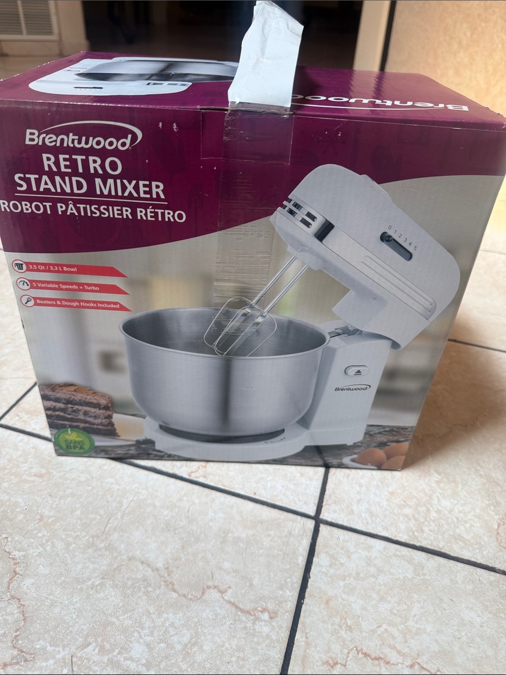 Retro Stand Mixer in White - 3.5 QT